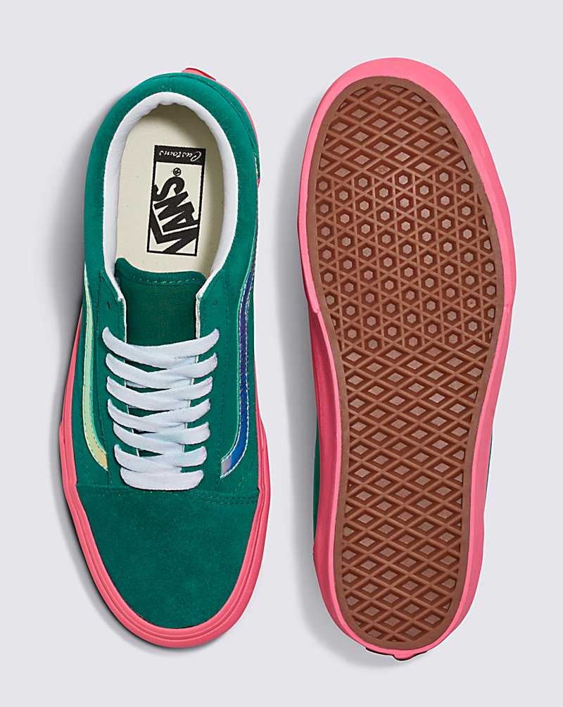 Vans Customs Elevated Ultramarin Wildleder Plattform Old Skool Schuhe Herren Grün | Österreich ZDGCYV390