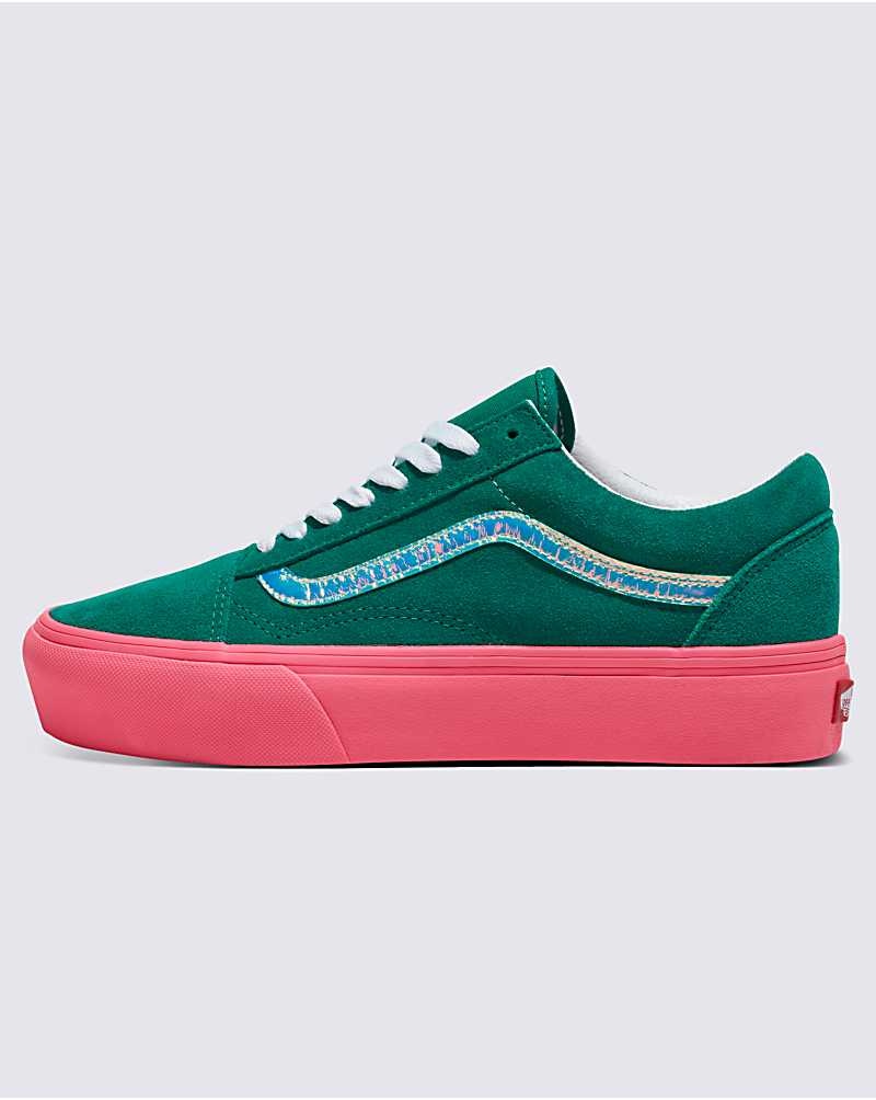 Vans Customs Elevated Ultramarin Wildleder Plattform Old Skool Schuhe Herren Grün | Österreich ZDGCYV390