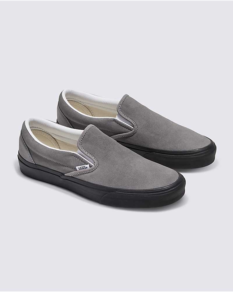 Vans Customs Elevated Wildleder Black Sole Slip-On Schuhe Herren Grau | Österreich HLVQZO027