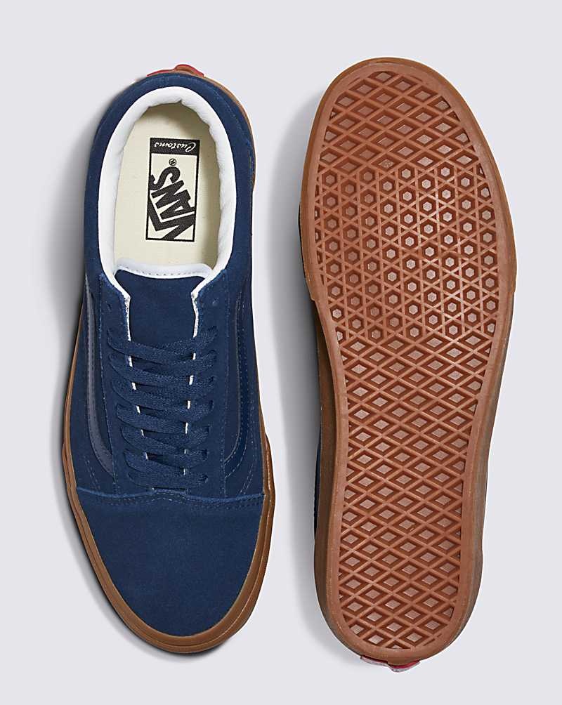 Vans Customs Elevated Wildleder Gum Sole Old Skool Schuhe Herren Navy | Österreich FCZJEB184