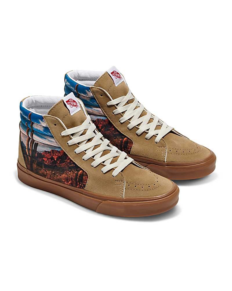 Vans Customs Image Library Desert Sk8-Hi Schuhe Herren Braun | Österreich TUKCHZ923