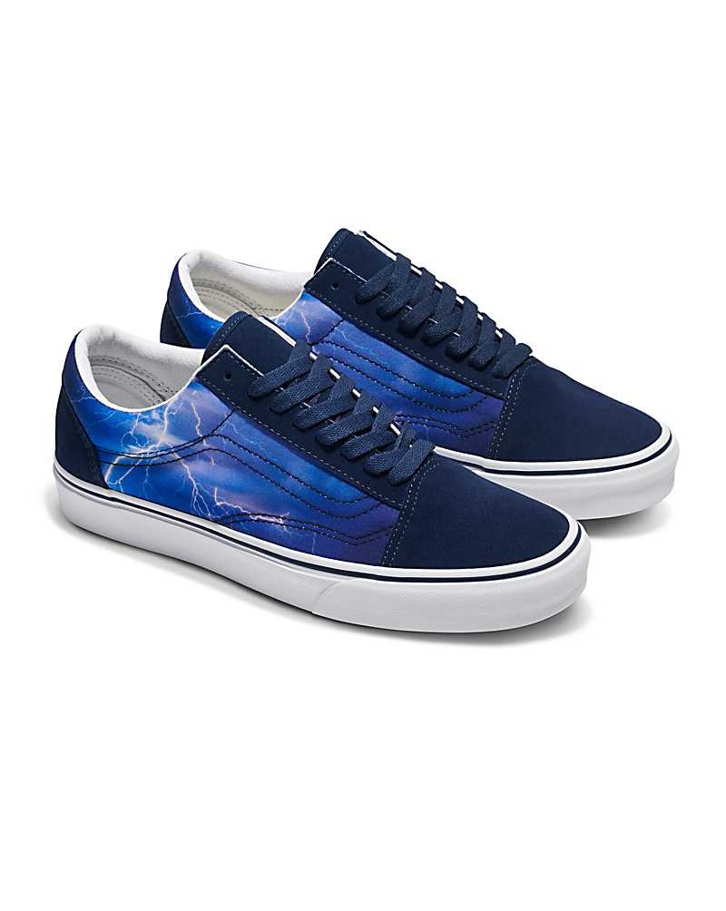 Vans Customs Image Library Lightning Old Skool Schuhe Damen Navy | Österreich FNIKVZ873