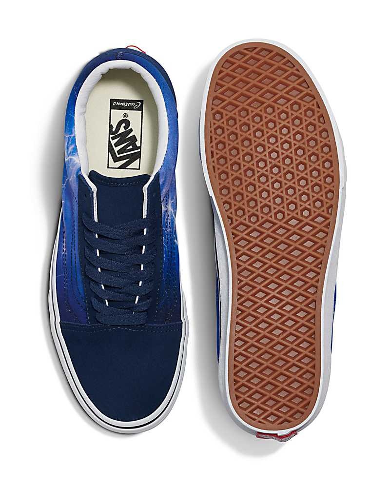 Vans Customs Image Library Lightning Old Skool Schuhe Damen Navy | Österreich FNIKVZ873