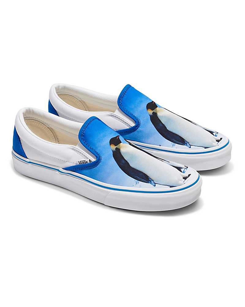 Vans Customs Image Library Penguin Slip-On Schuhe Herren Blau | Österreich VKXBPI567