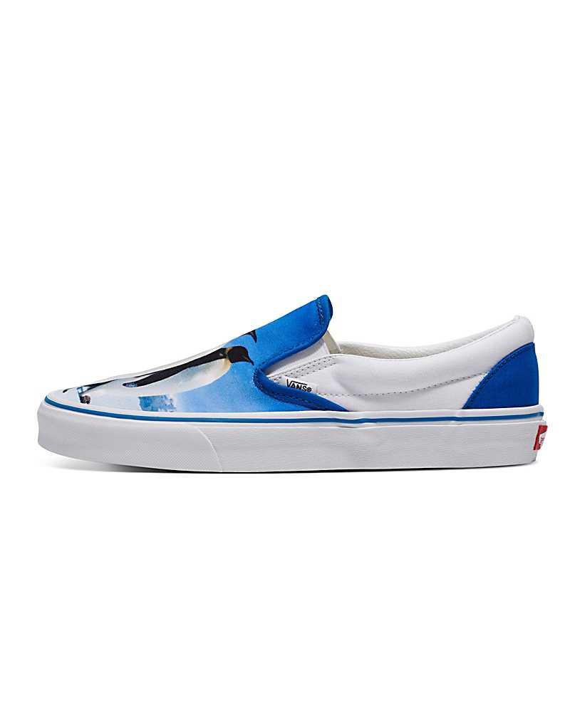 Vans Customs Image Library Penguin Slip-On Schuhe Herren Blau | Österreich VKXBPI567