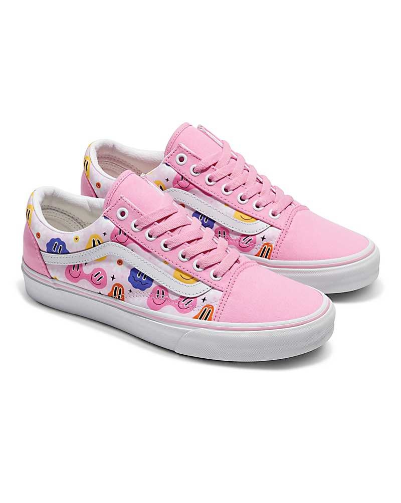 Vans Customs Image Library Smiley Old Skool Schuhe Herren Rosa | Österreich OXSBCI978