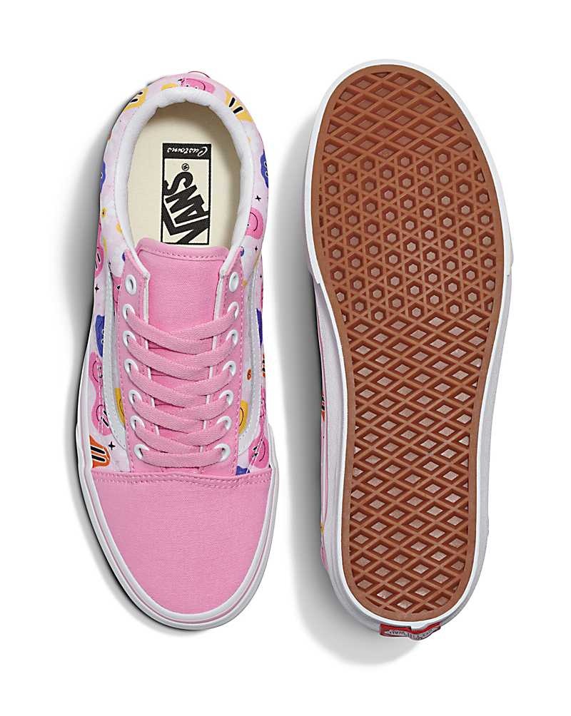 Vans Customs Image Library Smiley Old Skool Schuhe Herren Rosa | Österreich OXSBCI978