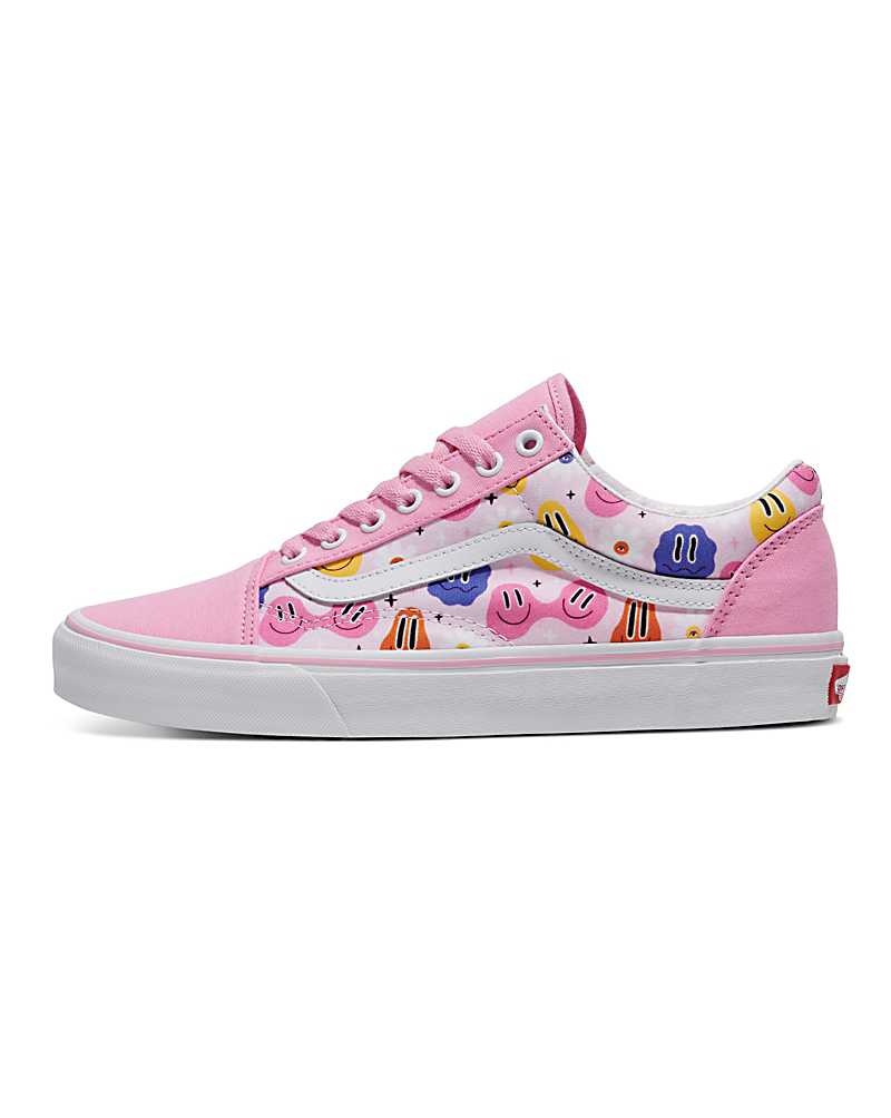 Vans Customs Image Library Smiley Old Skool Schuhe Herren Rosa | Österreich OXSBCI978