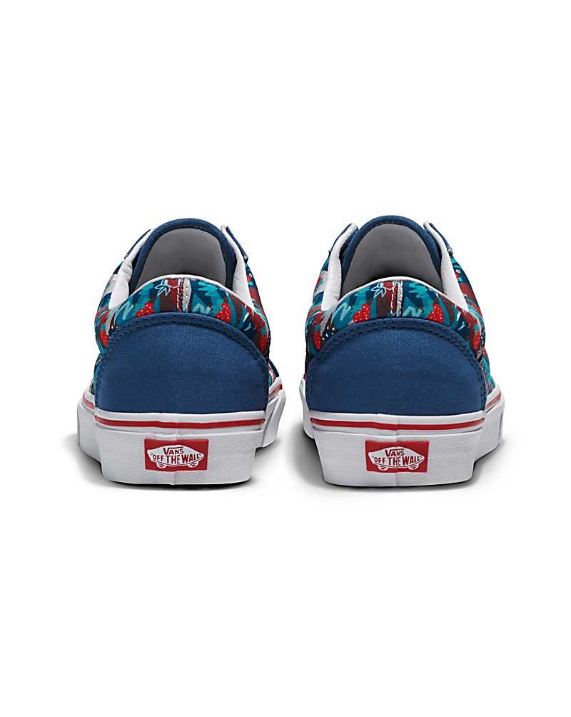 Vans Customs Image Library Strawberry Field Old Skool Schuhe Damen Blau | Österreich OLTIUC098