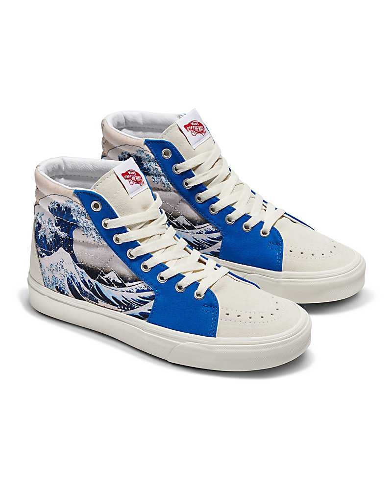 Vans Customs Image Library Wave Sk8-Hi Schuhe Herren Blau Weiß | Österreich JODLAS684