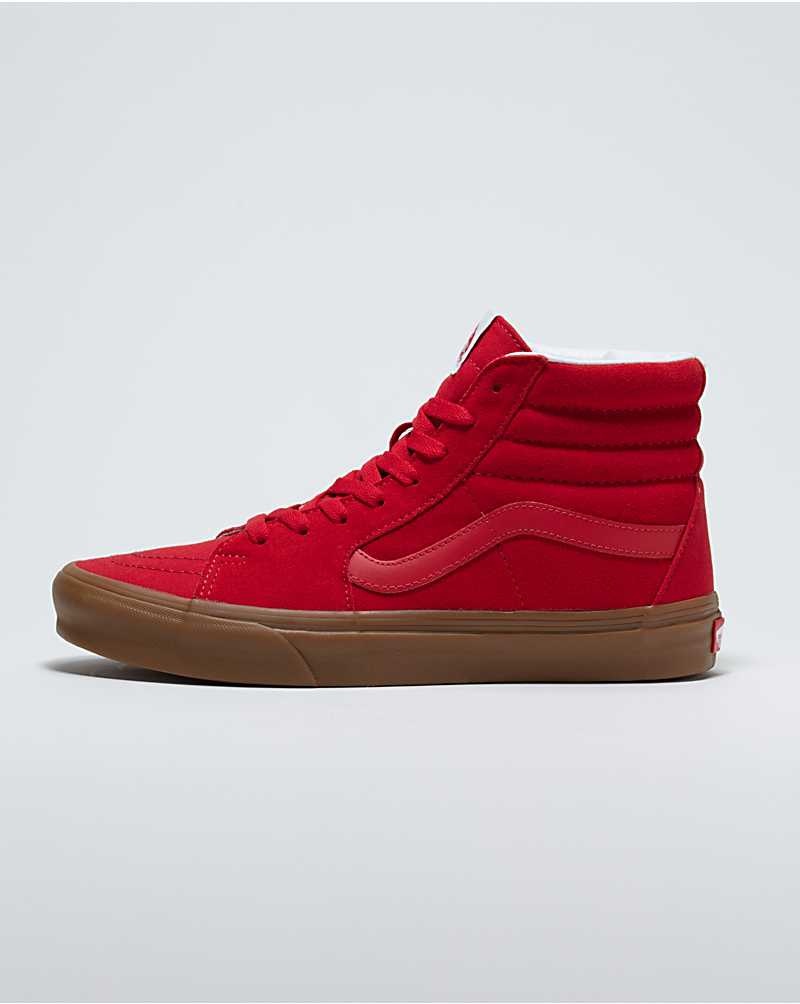 Vans Customs Rennfahrer Gum Sole Sk8-Hi Schuhe Herren Rot | Österreich JZNHED805