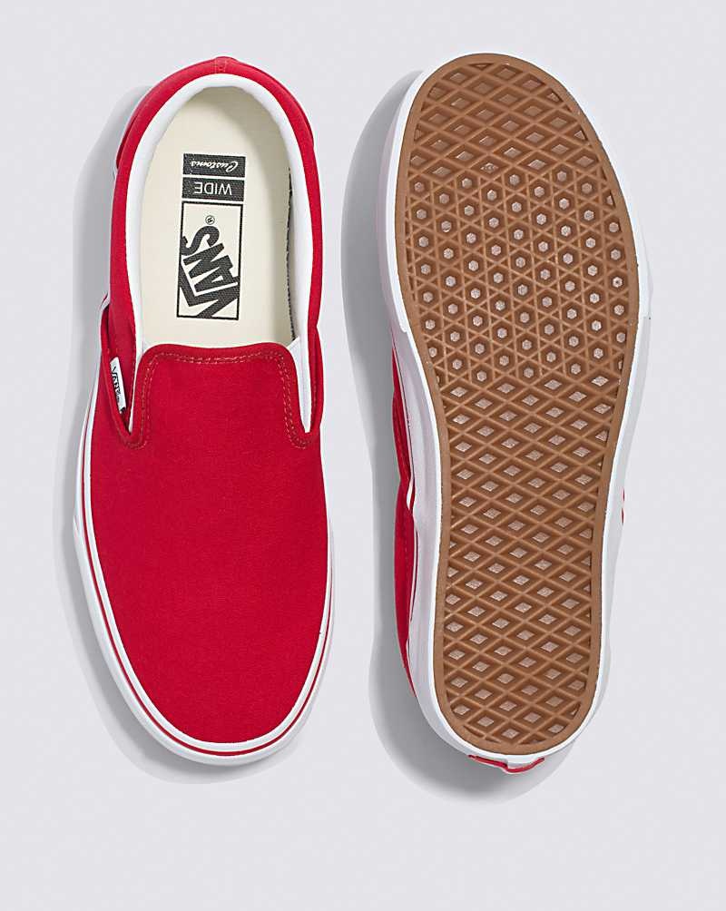 Vans Customs Rennfahrer Slip-On Weite Schuhe Damen Rot | Österreich CUFIRN681