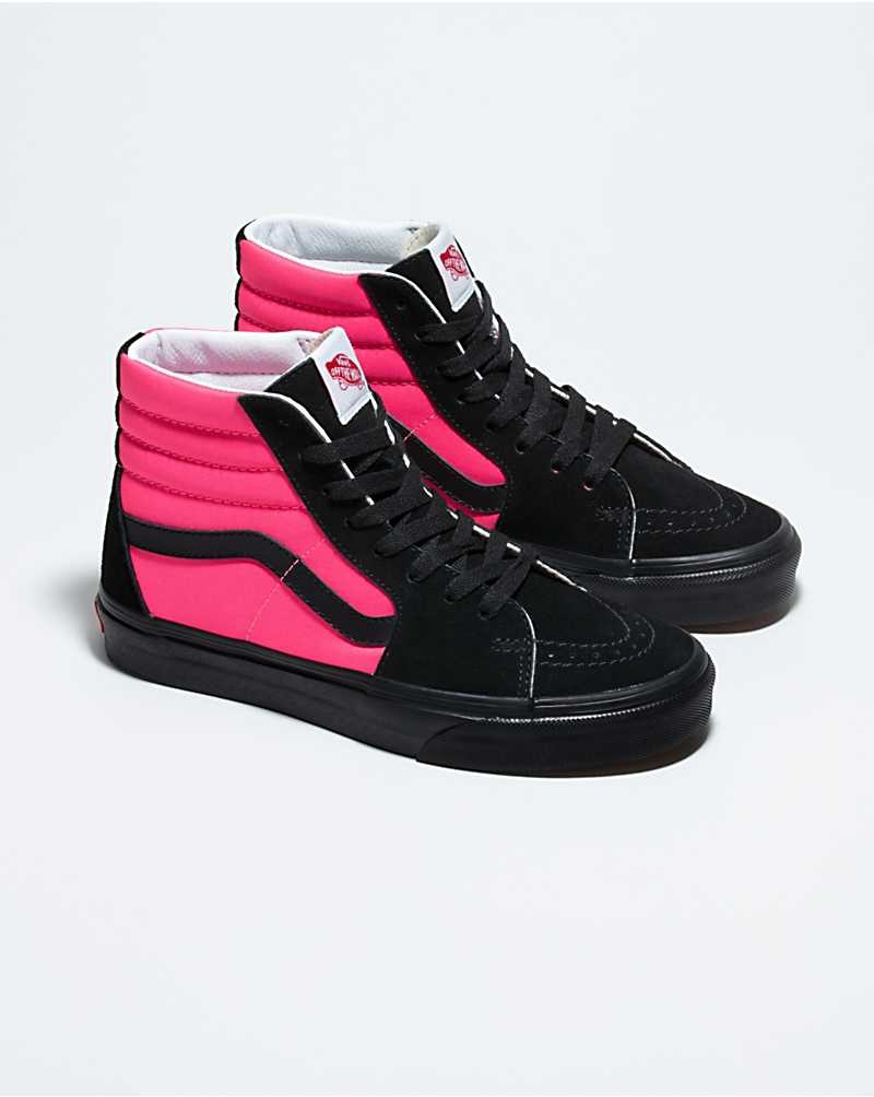 Vans Customs Sk8-Hi Schuhe Damen Rosa Schwarz | Österreich CNSXHD285