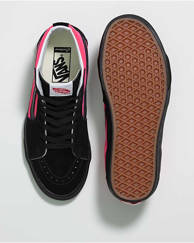 Vans Customs Sk8-Hi Schuhe Damen Rosa Schwarz | Österreich CNSXHD285