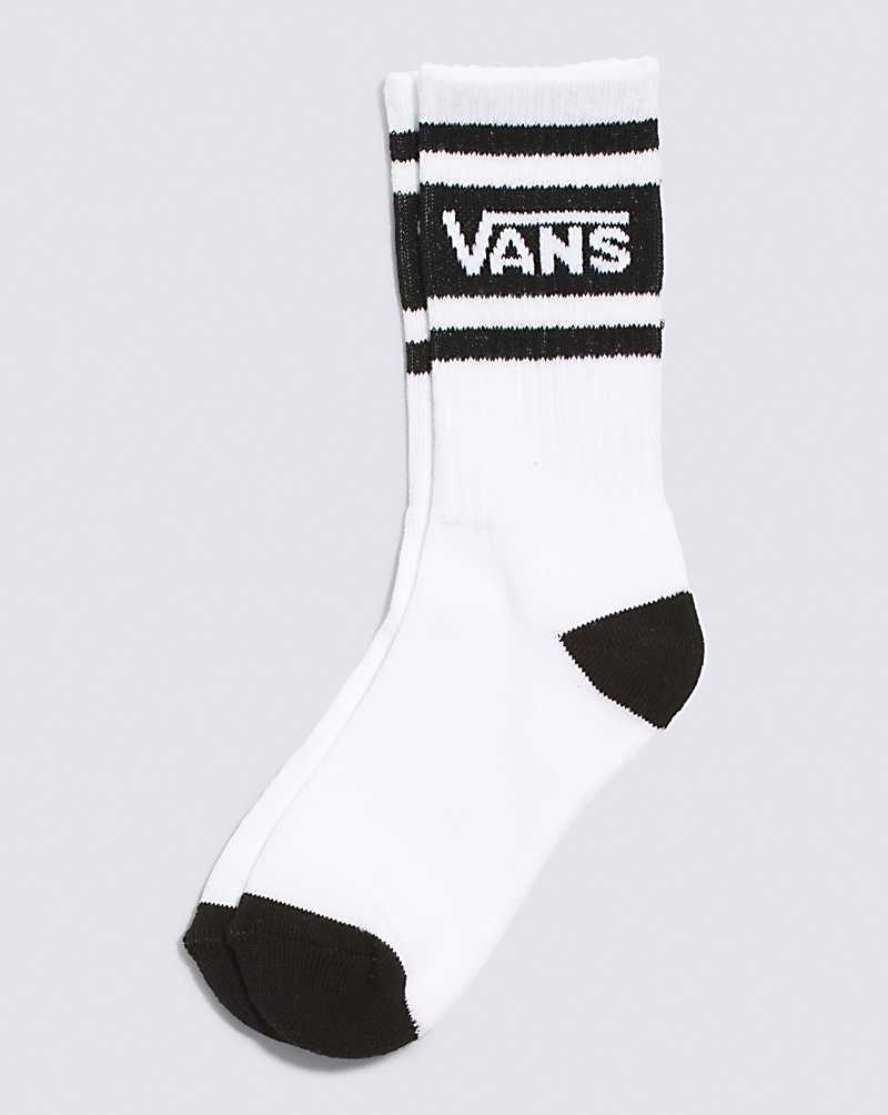 Vans Drop V Crew Socken Kinder Weiß Schwarz | Österreich LNUEDI869