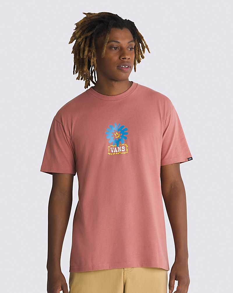 Vans Dual Bloom T-Shirt Herren Rosa | Österreich SXWJMV614