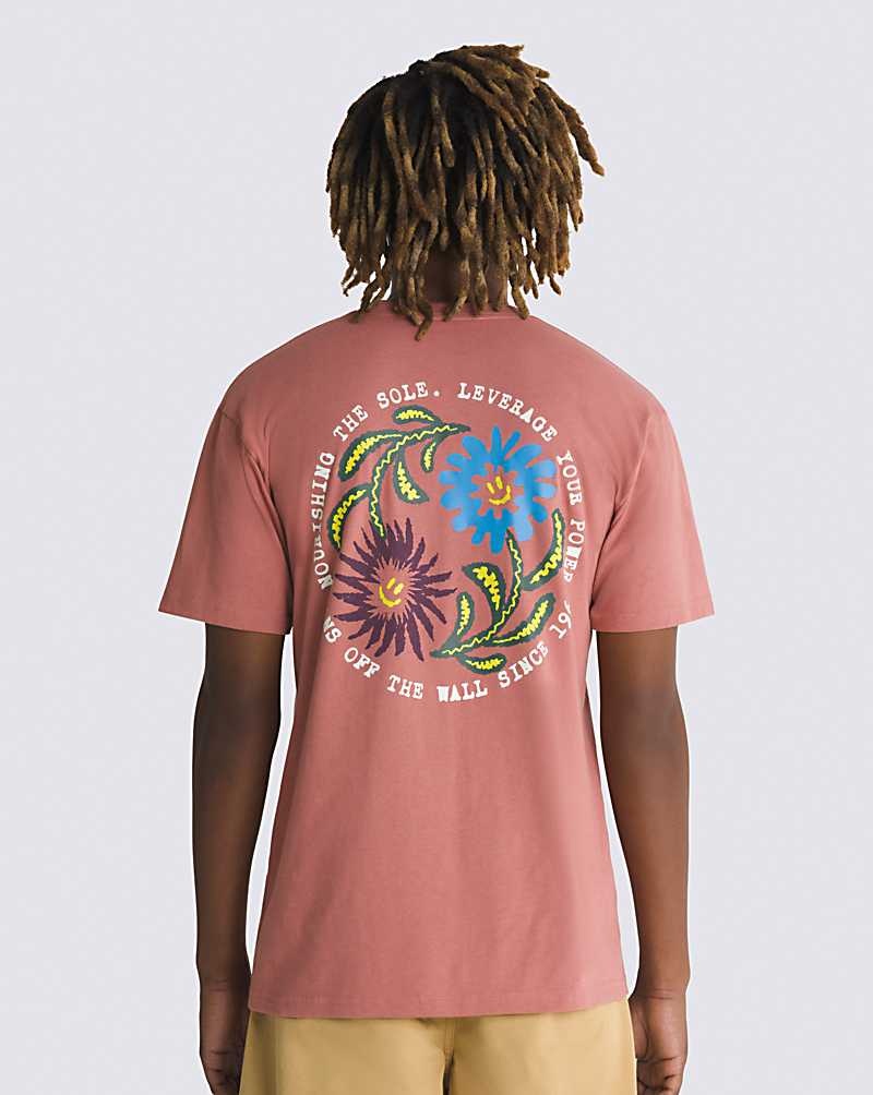 Vans Dual Bloom T-Shirt Herren Rosa | Österreich SXWJMV614