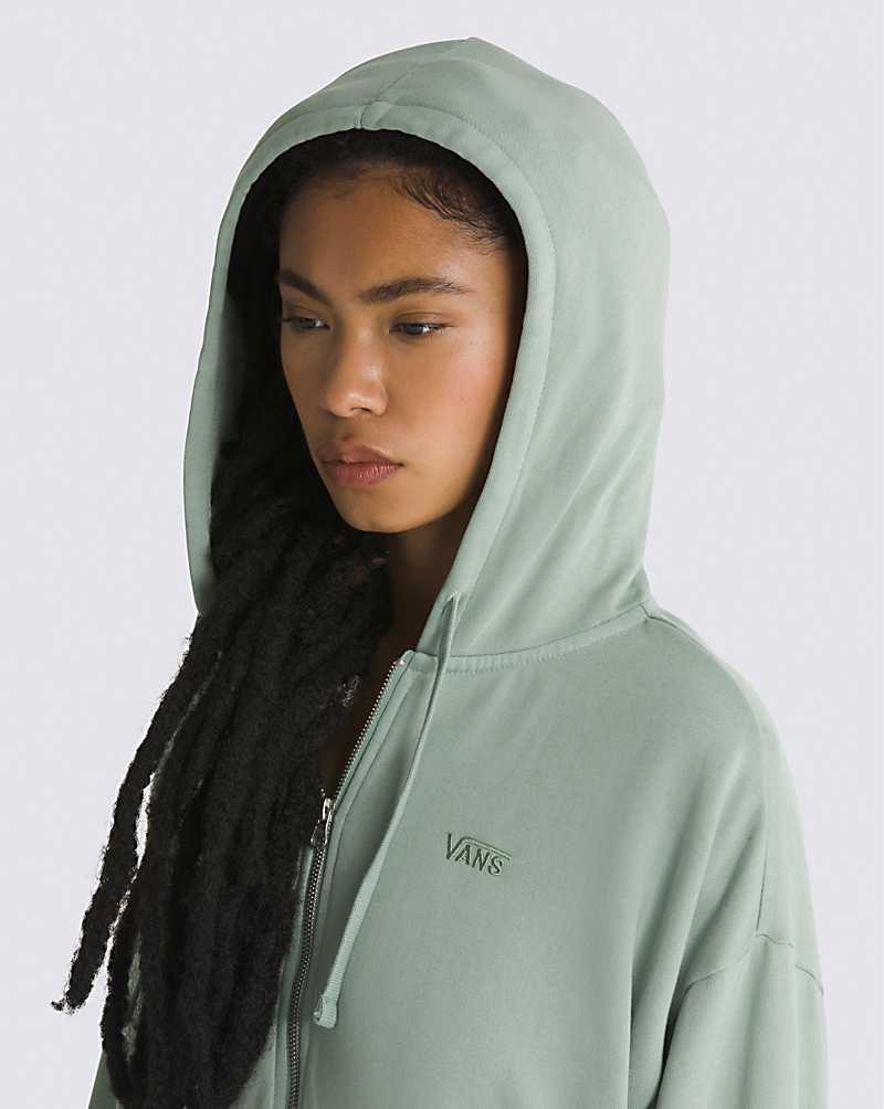 Vans Everyday Oversized Full Zip Hoodie Damen Grün | Österreich HUVNIK178