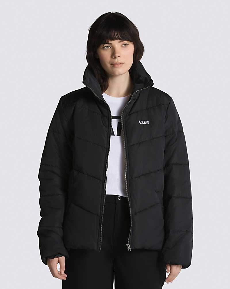 Vans Foundry Puffer MTE-1 Jacke Damen Schwarz | Österreich AFNQMP564