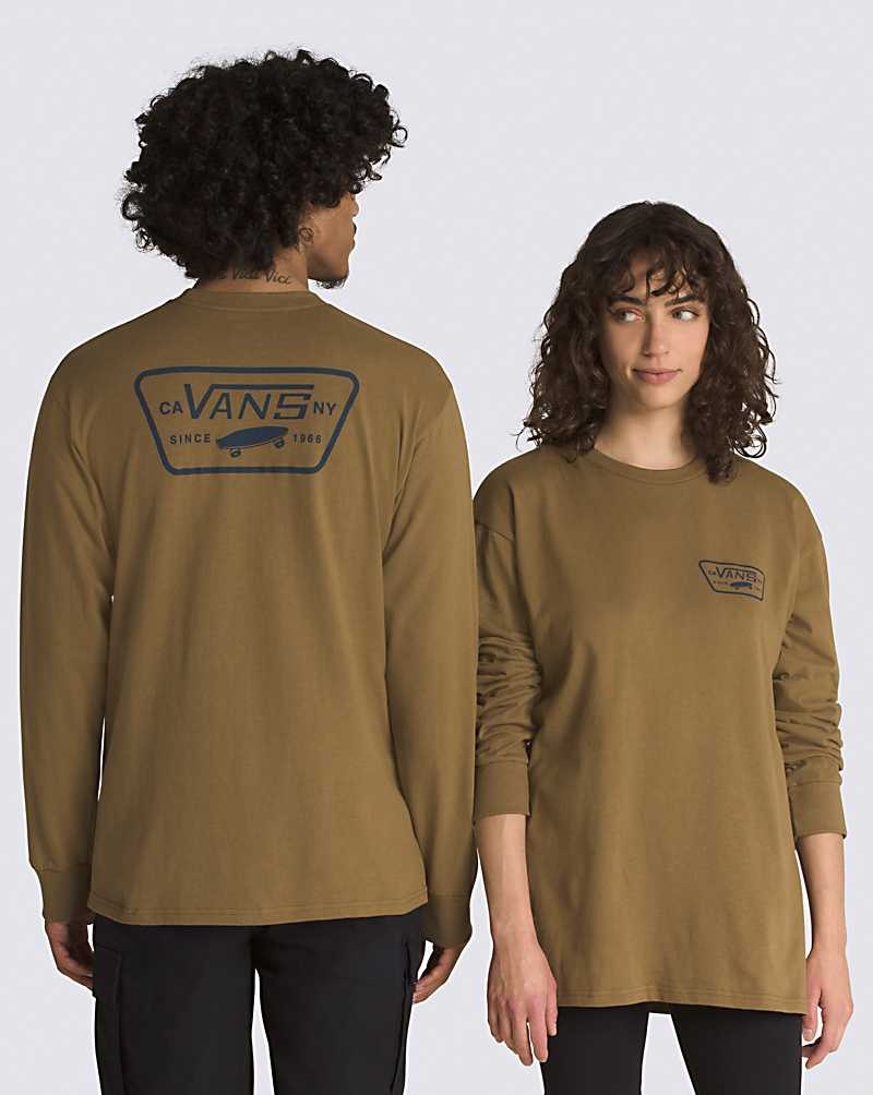 Vans Full Patch Back Long Sleeve T-Shirt Herren Braun | Österreich FXICZU230