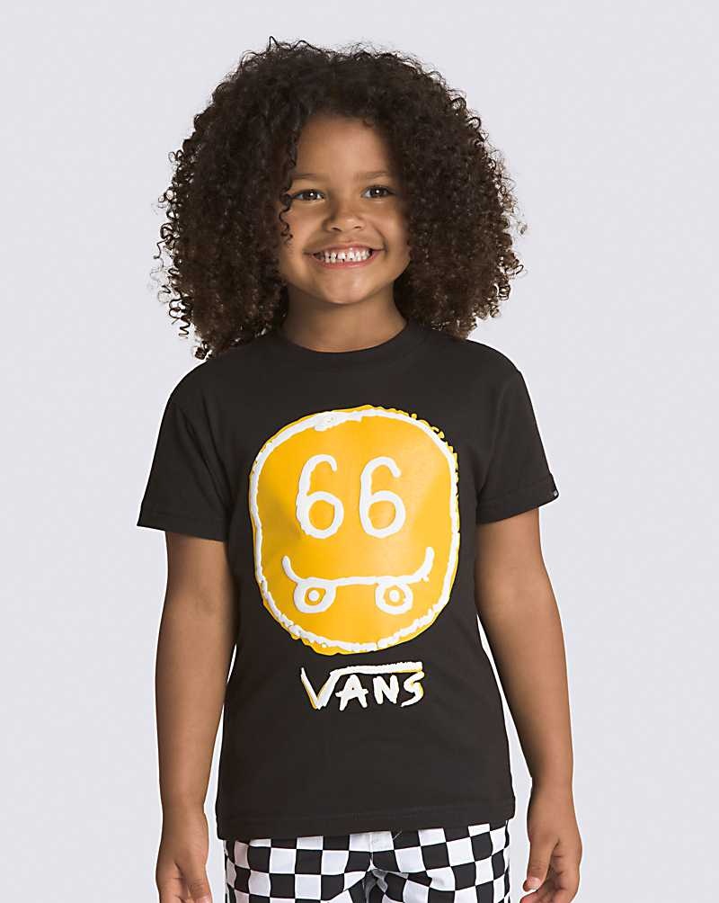 Vans Kleine Kinder 66 Smiles T-Shirt Kinder Schwarz | Österreich AJIPGX803