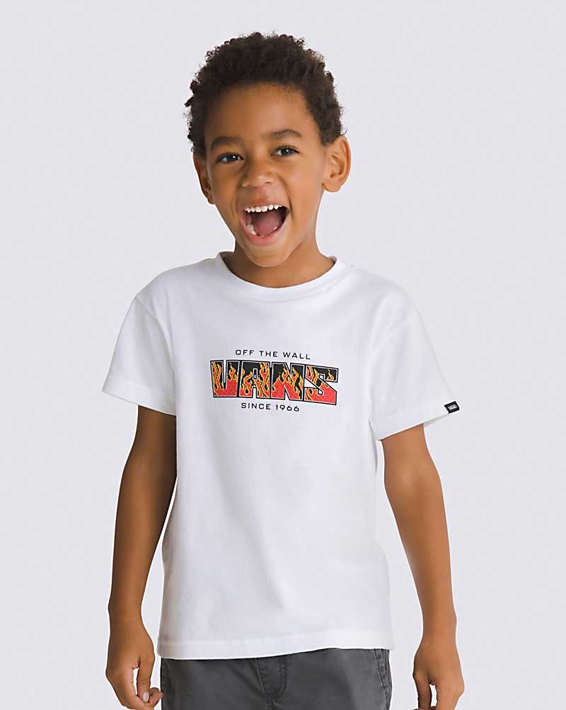 Vans Kleine Kinder Digi Flame T-Shirt Kinder Weiß | Österreich UYHSZG405