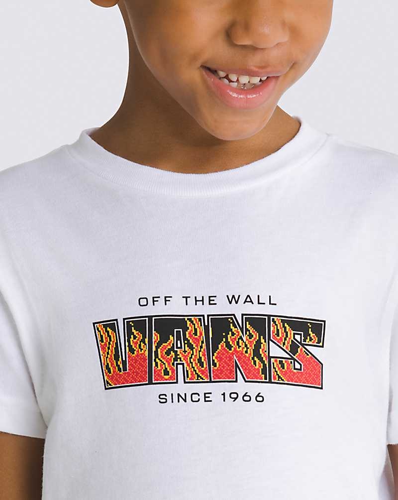 Vans Kleine Kinder Digi Flame T-Shirt Kinder Weiß | Österreich UYHSZG405