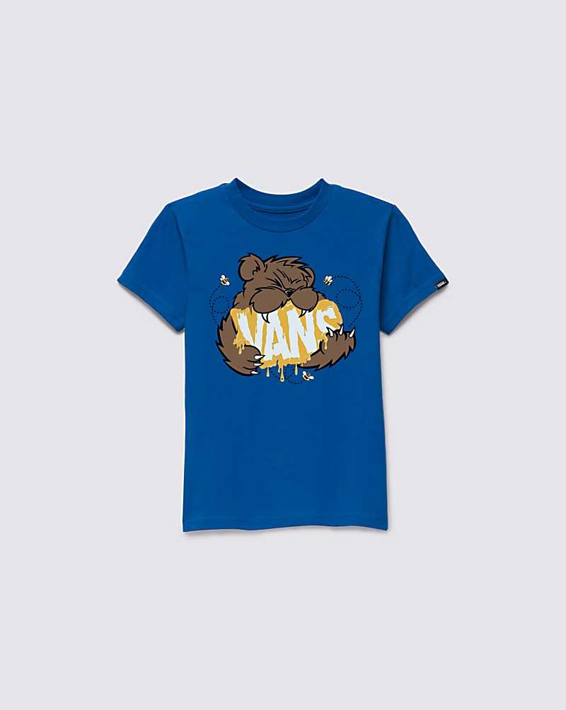 Vans Kleine Kinder Honey Bear T-Shirt Kinder Blau | Österreich OTEBLU069