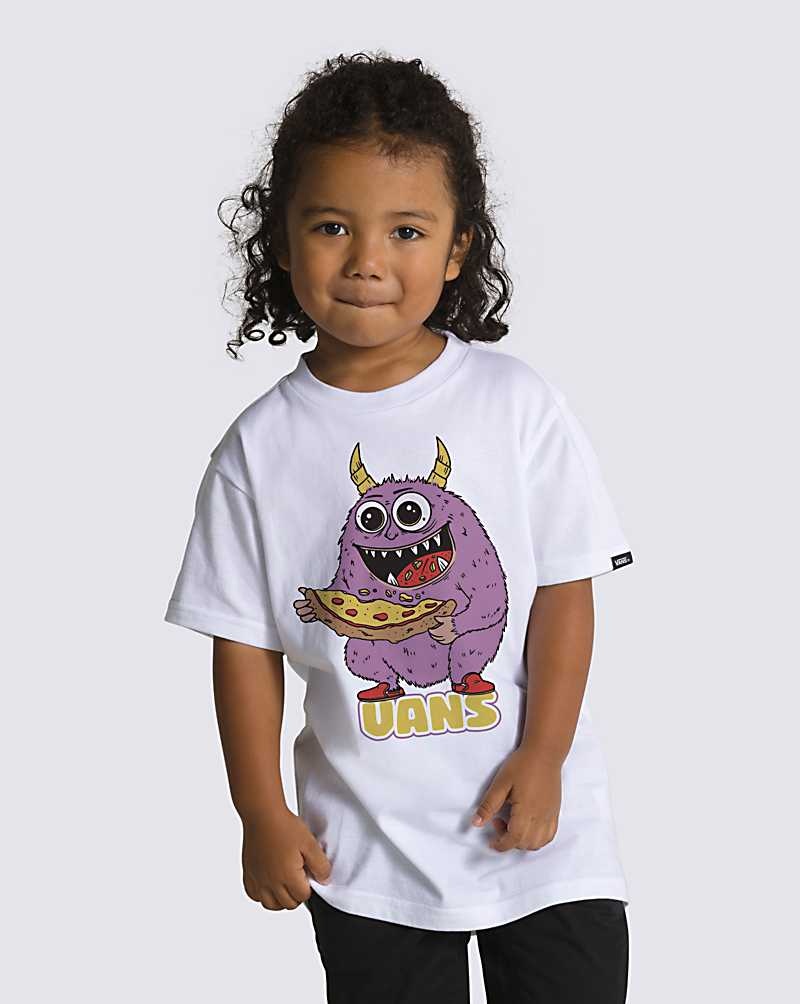 Vans Kleine Kinder Snack Attack Monster T-Shirt Kinder Weiß | Österreich EFCSLA194