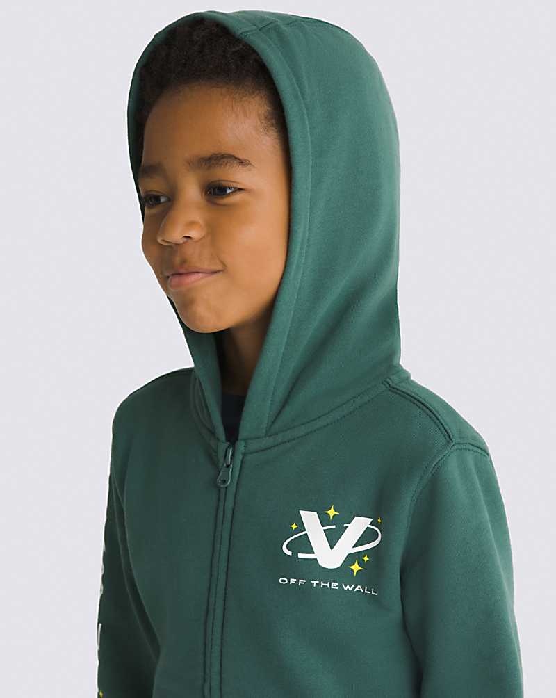 Vans Kleine Kinder Space Camp Full Zip Hoodie Kinder Grün | Österreich LFRZVA628