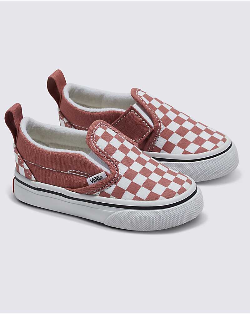 Vans Kleinkinder Classic Slip-On V Checkerboard Schuhe Kinder Rosa | Österreich FXZLEU498