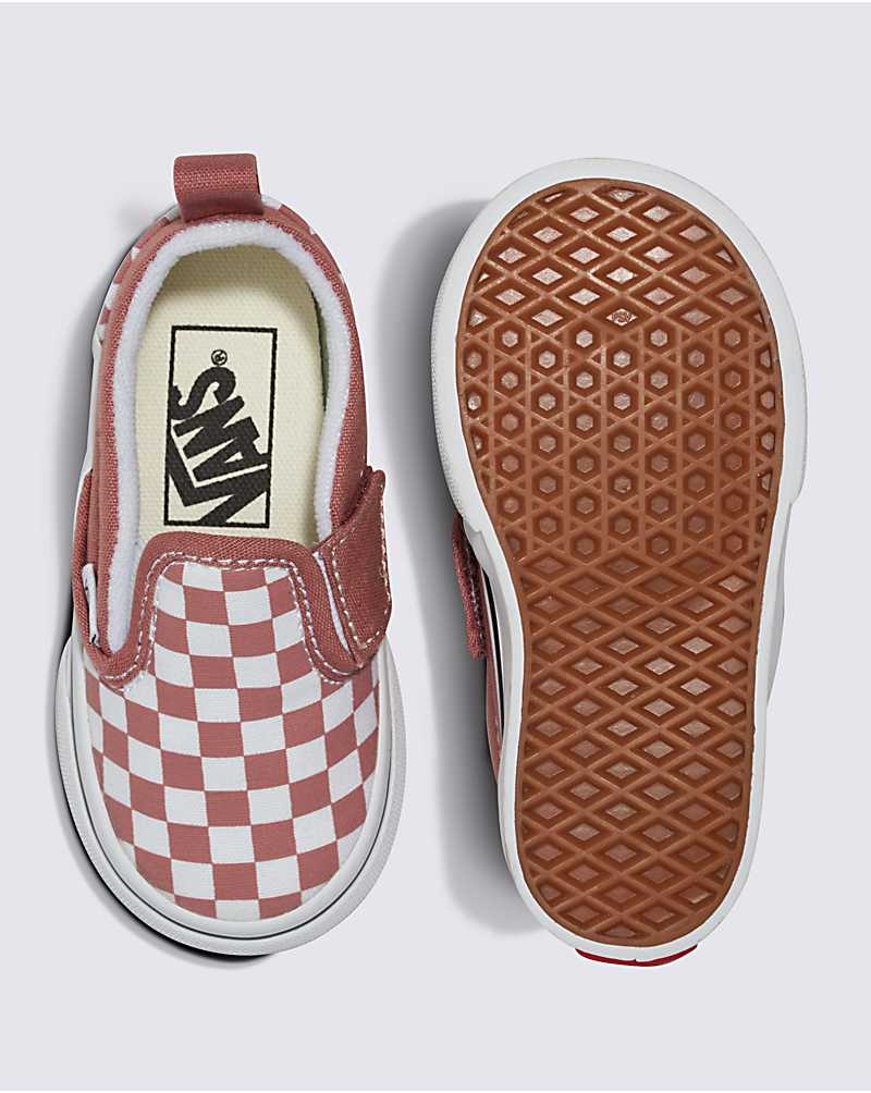 Vans Kleinkinder Classic Slip-On V Checkerboard Schuhe Kinder Rosa | Österreich FXZLEU498