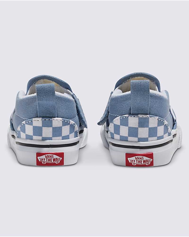 Vans Kleinkinder Classic Slip-On V Checkerboard Schuhe Kinder Blau | Österreich NRBSQM932