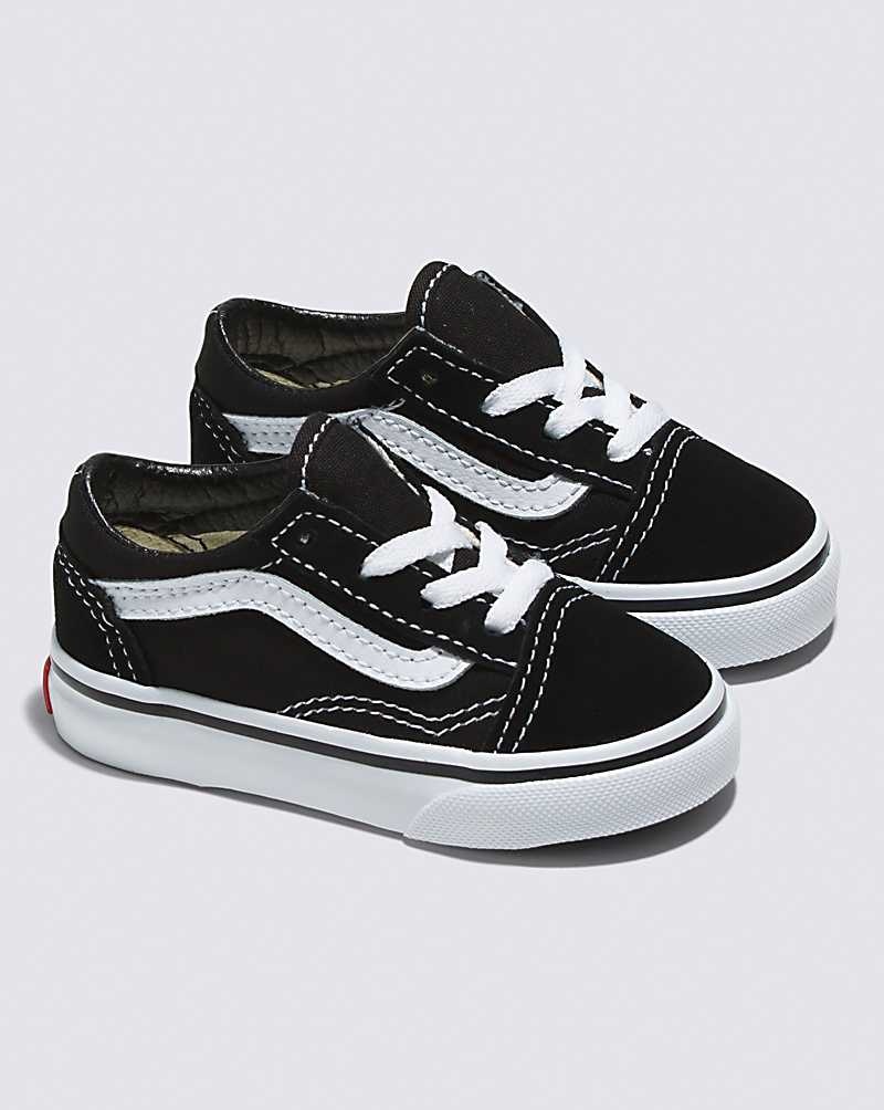 Vans Kleinkinder Old Skool Schuhe Kinder Schwarz Weiß | Österreich XAKFZD058