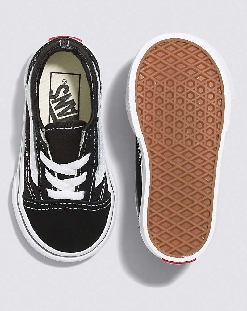 Vans Kleinkinder Old Skool Schuhe Kinder Schwarz Weiß | Österreich XAKFZD058