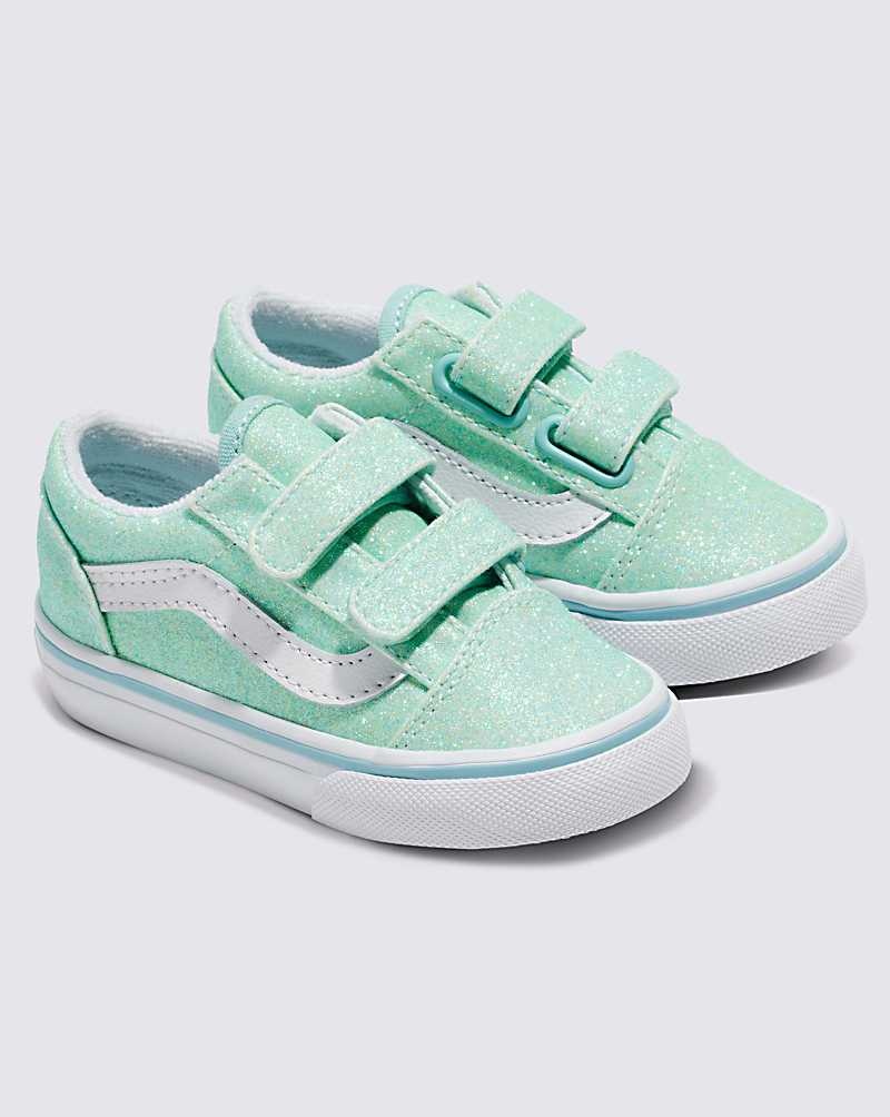 Vans Kleinkinder Old Skool V Glitter Schuhe Kinder Türkis | Österreich BGCWJL321