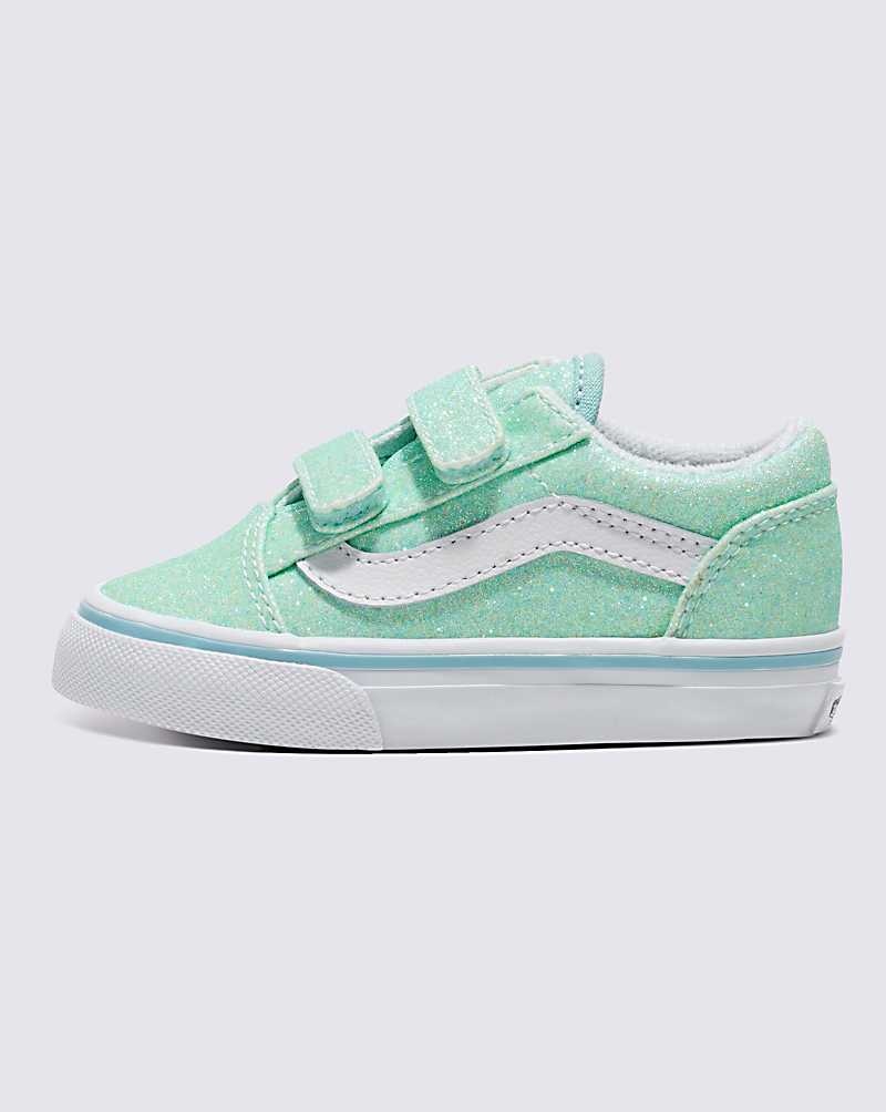 Vans Kleinkinder Old Skool V Glitter Schuhe Kinder Türkis | Österreich BGCWJL321