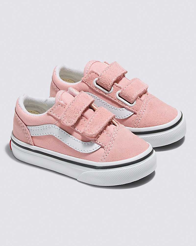 Vans Kleinkinder Old Skool V Schuhe Kinder Rosa Weiß | Österreich QXWKEC125