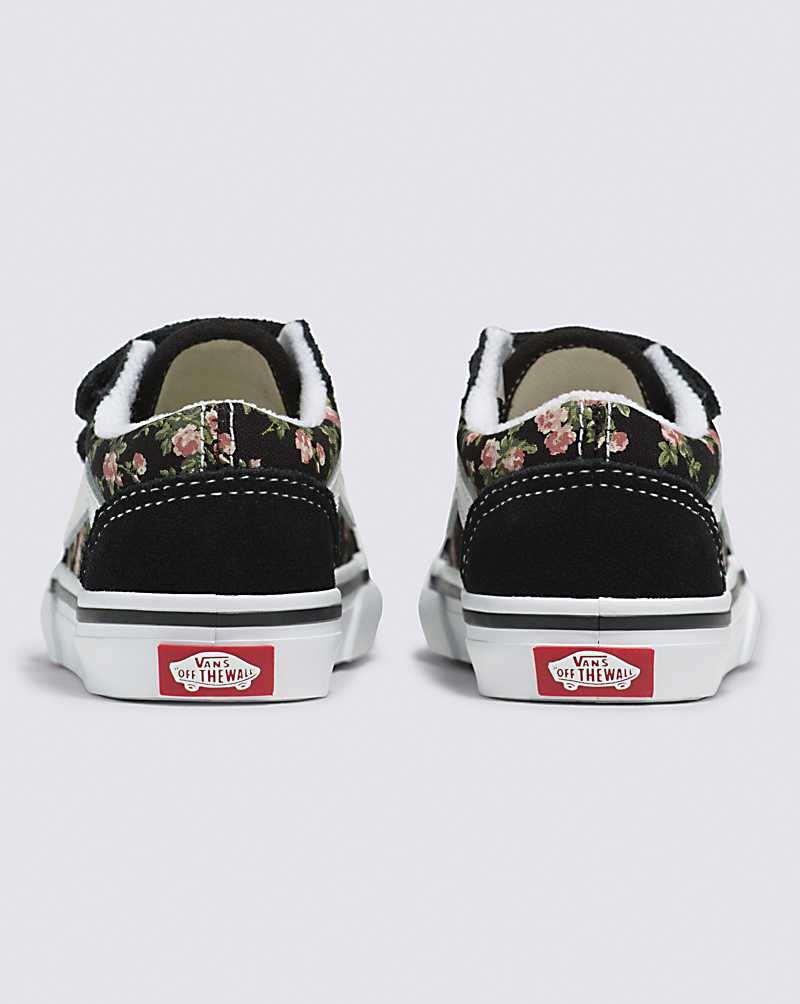 Vans Kleinkinder Old Skool V Wallflower Floral Schuhe Kinder Schwarz | Österreich CEDLGF741