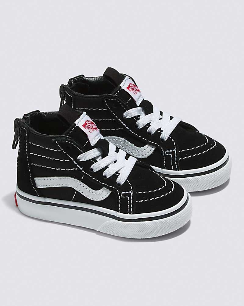 Vans Kleinkinder Sk8-Hi Zip Schuhe Kinder Schwarz Weiß | Österreich OVSYWE748