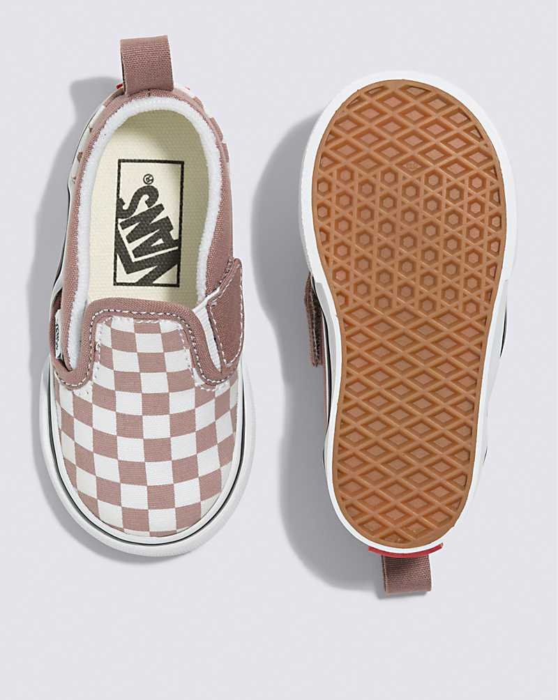 Vans Kleinkinder Slip-On V Checkerboard Schuhe Kinder Rosa | Österreich VQKMGF236