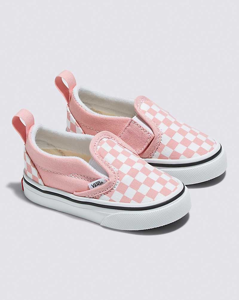 Vans Kleinkinder Slip-On V Checkerboard Schuhe Kinder Rosa Weiß | Österreich KLWZTD894