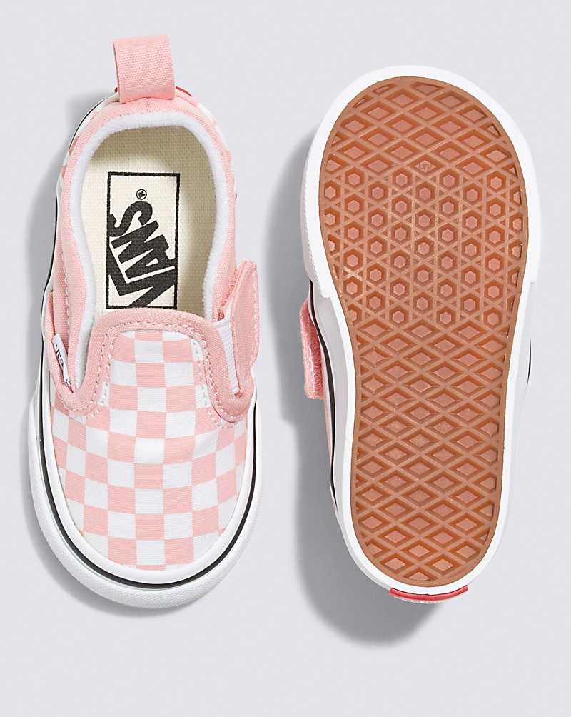 Vans Kleinkinder Slip-On V Checkerboard Schuhe Kinder Rosa Weiß | Österreich KLWZTD894