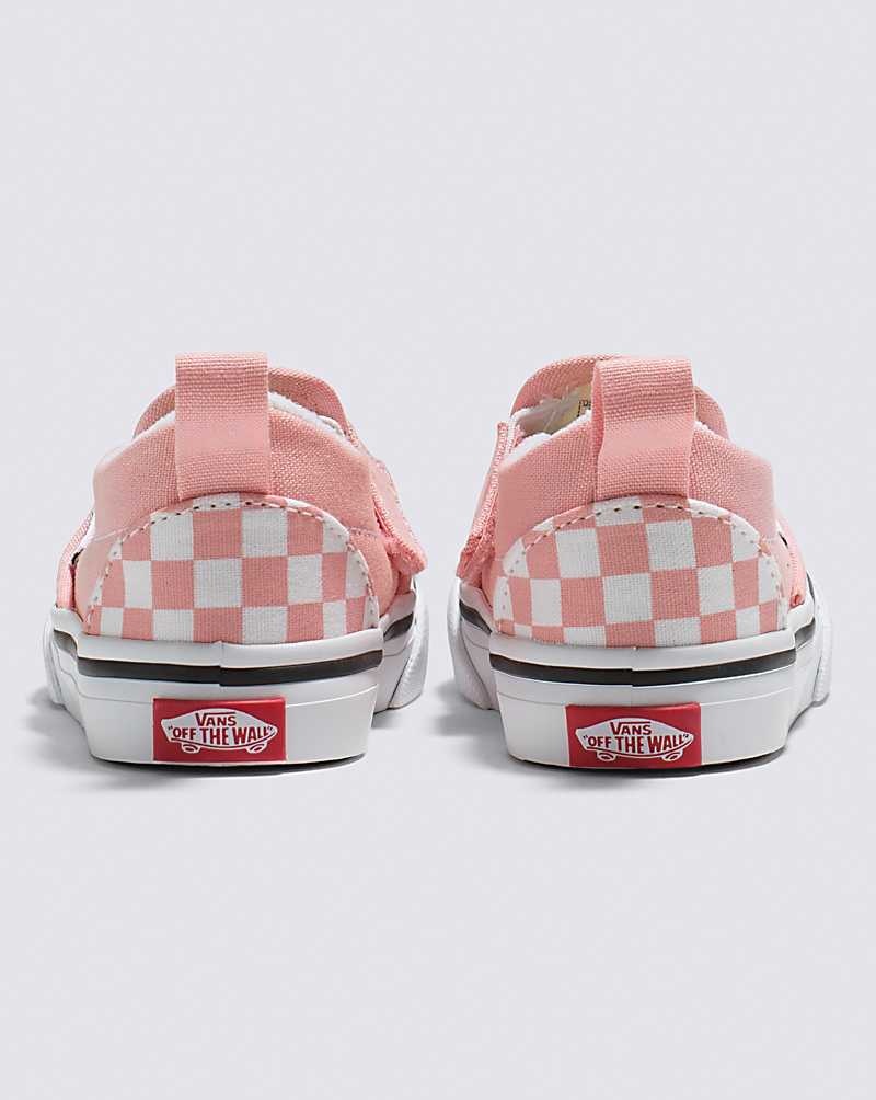 Vans Kleinkinder Slip-On V Checkerboard Schuhe Kinder Rosa Weiß | Österreich KLWZTD894