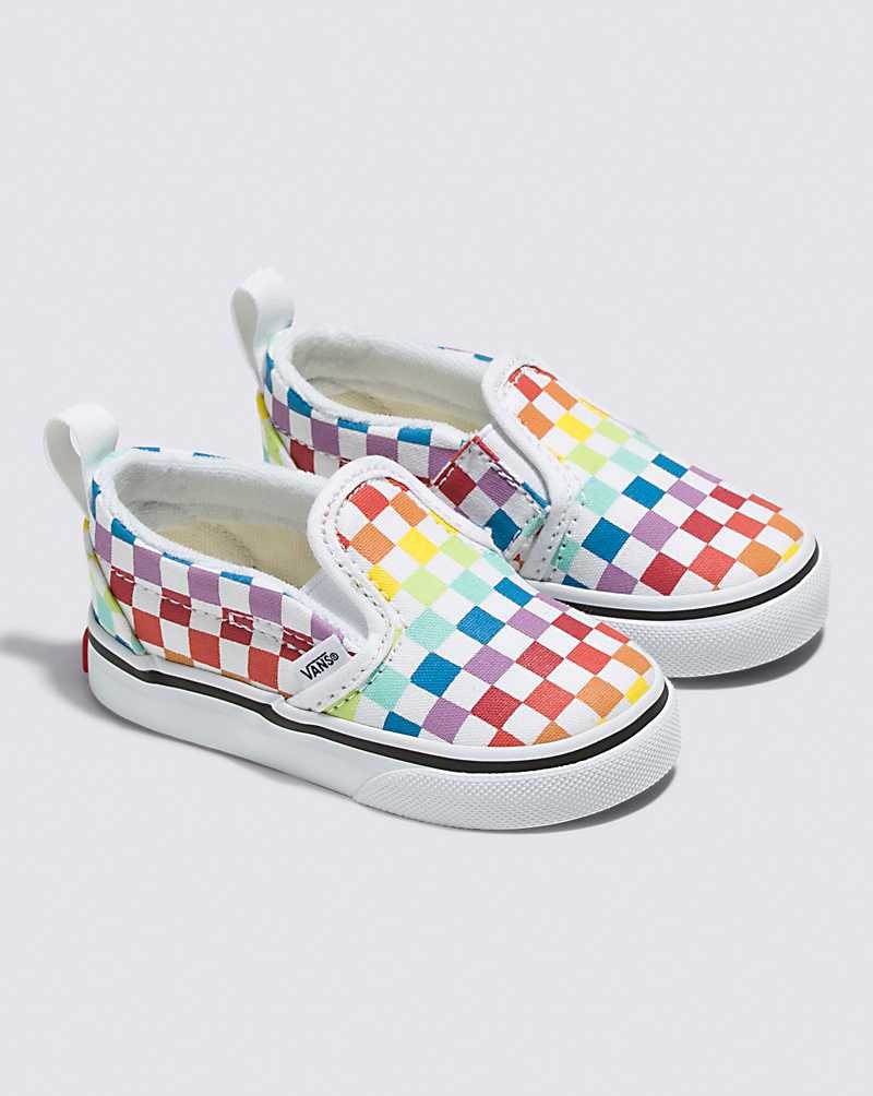 Vans Kleinkinder Slip-On V Checkerboard Schuhe Kinder Mehrfarbig | Österreich GDHURK245