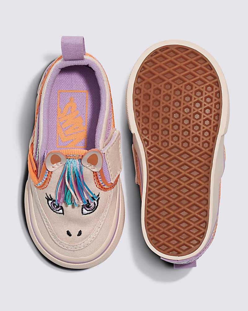 Vans Kleinkinder Slip-On V Cyber Horse Schuhe Kinder Rosa | Österreich WLFQIC475