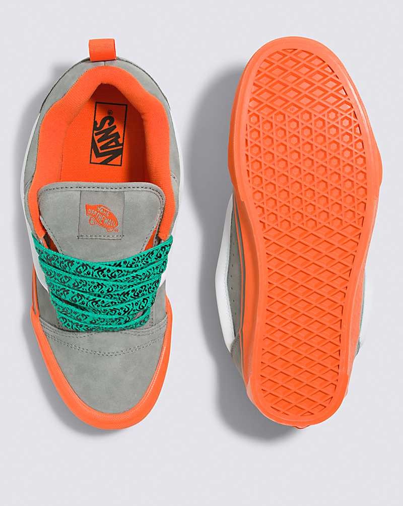 Vans Knu Skool Schuhe Damen Grau Orange | Österreich EGHXAP736