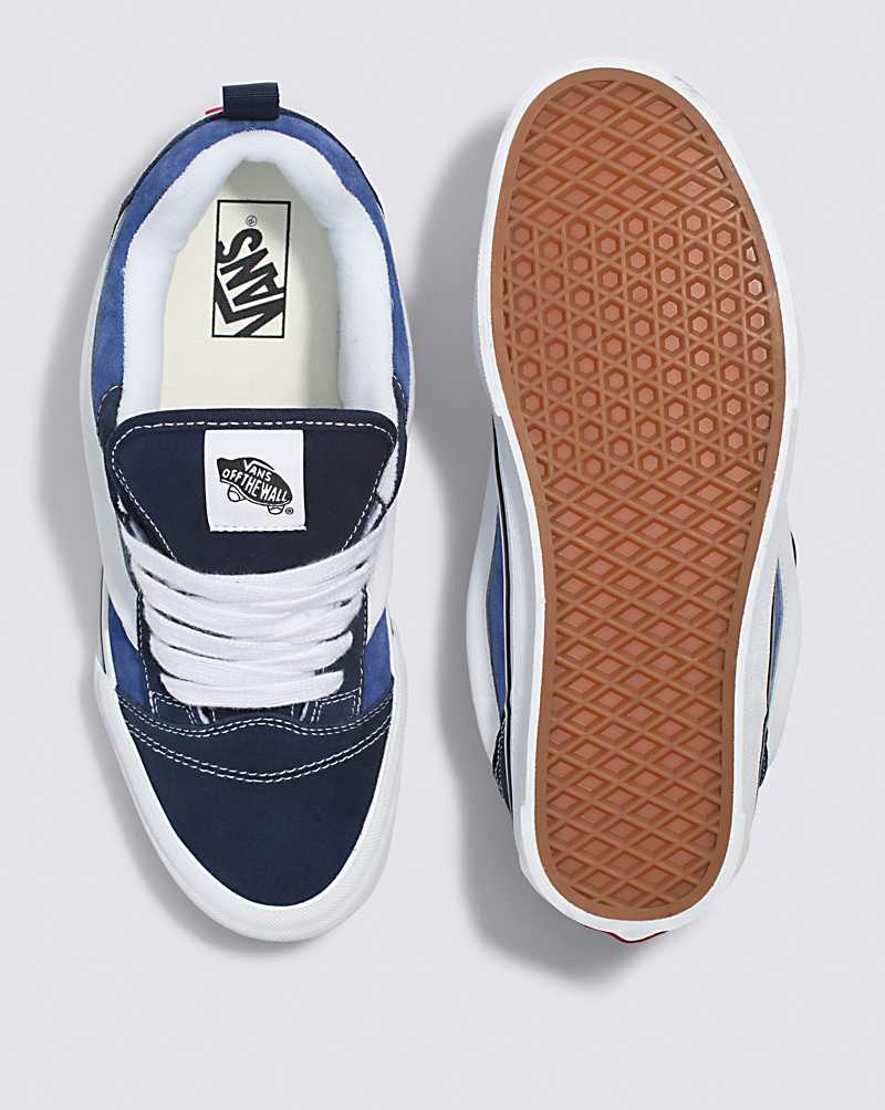 Vans Knu Skool Schuhe Damen Navy Weiß | Österreich FWCOYQ819