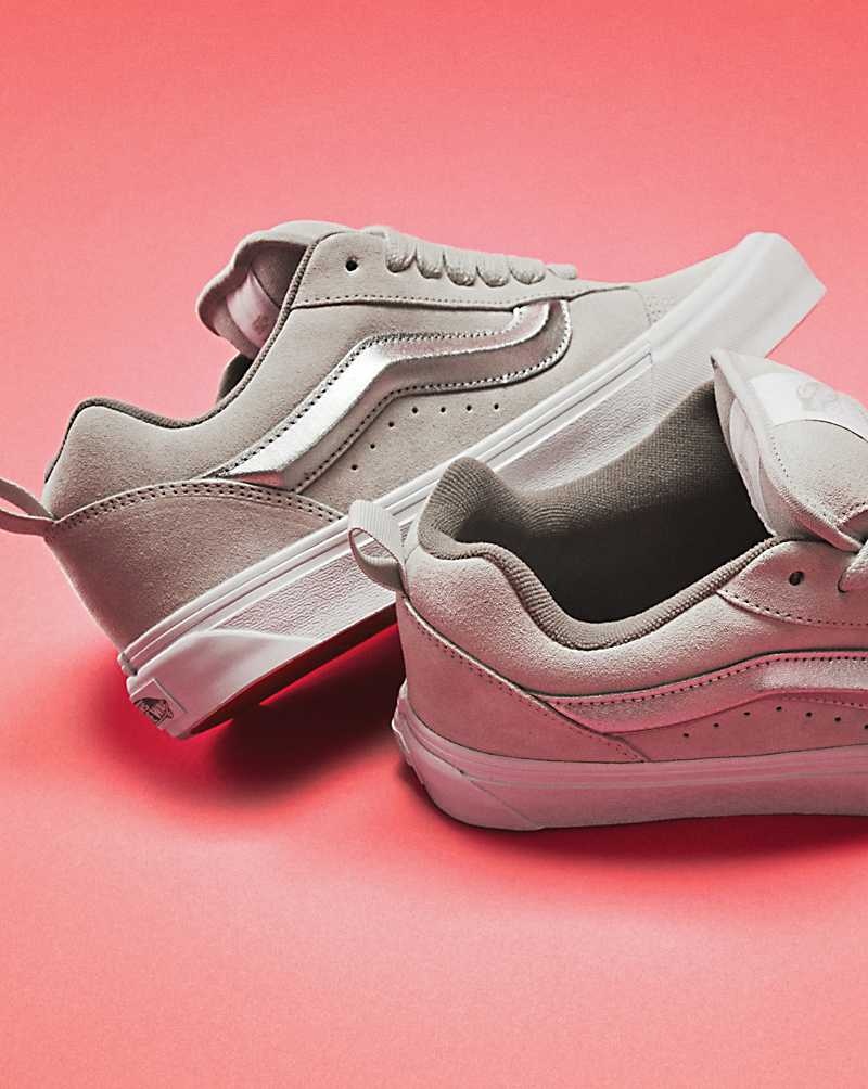 Vans Knu Skool Schuhe Damen Silber Weiß | Österreich FYXVCG502