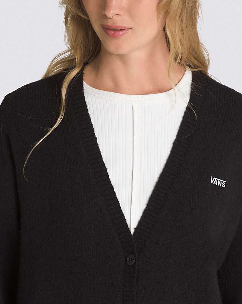 Vans Lowcheck Cardigan Pullover Damen Schwarz | Österreich HCLXYW512